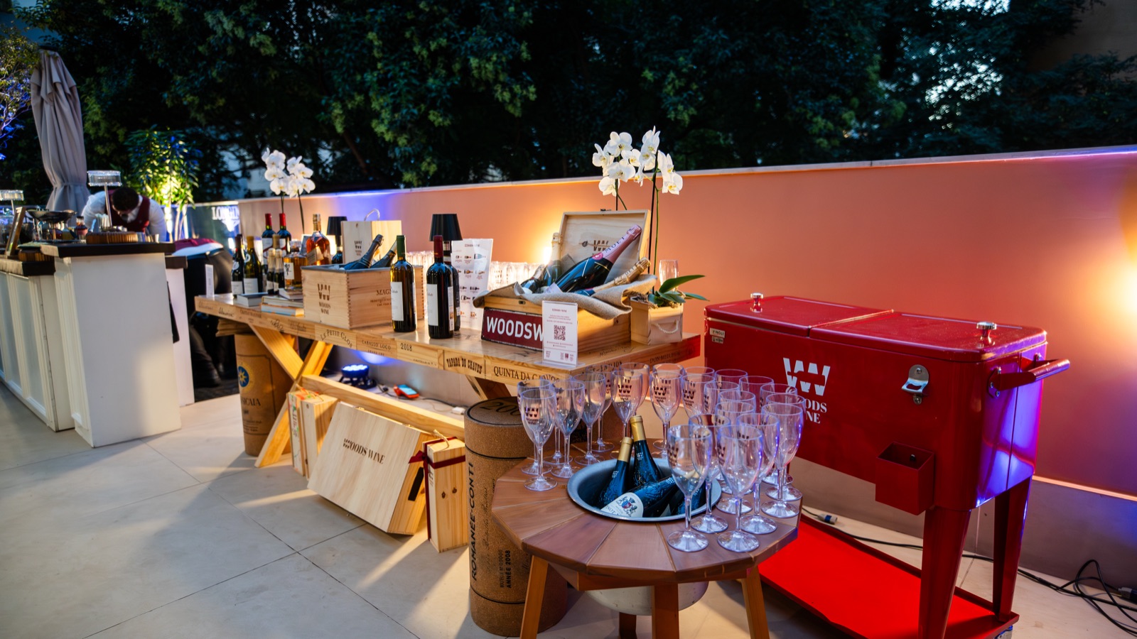 Bar de vinhos no Rooftop Côrte
